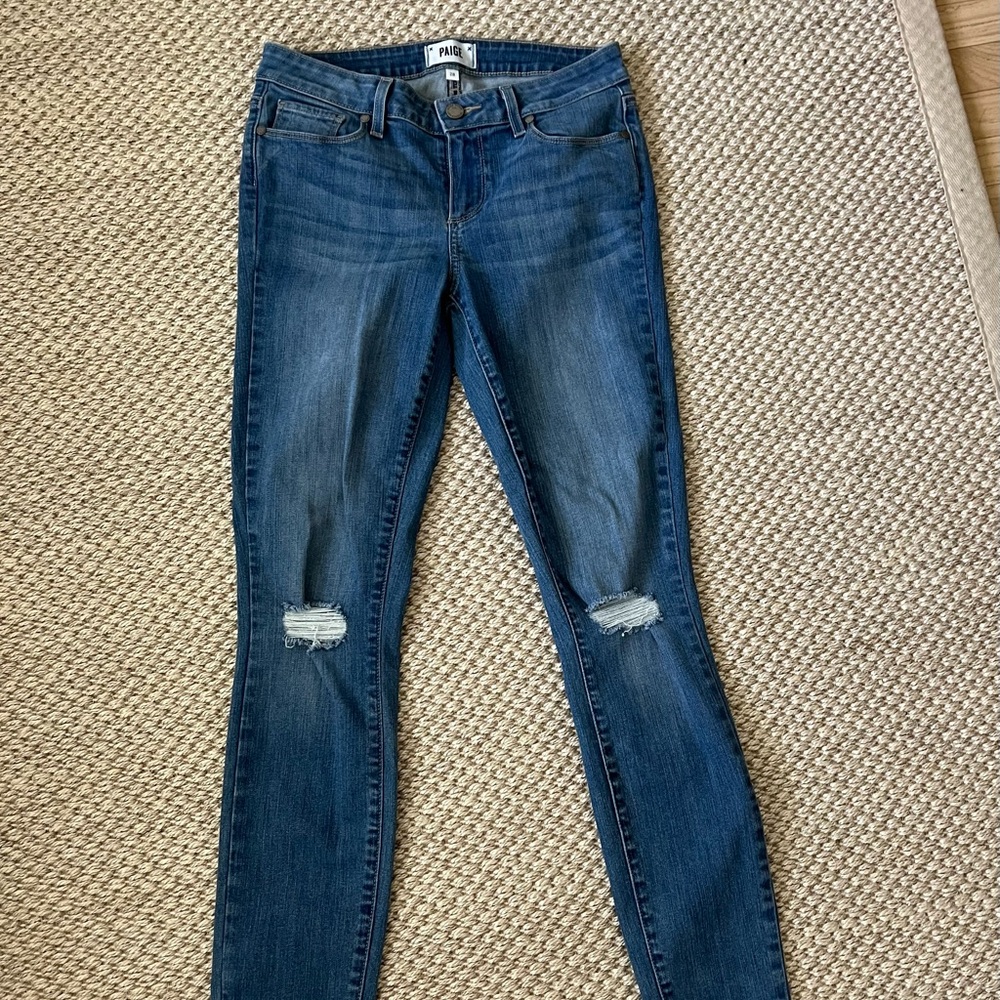 Paige Blue Denim Jeans - Picture 2 of 5